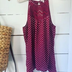 Candie’s Heart ❤️ and Lace Top - Women’s Medium ♥️